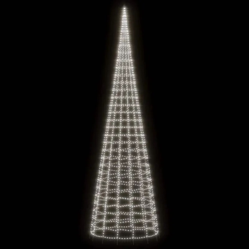 LED Kalėdų eglutė 3000 LED šaltai balta 800 cm