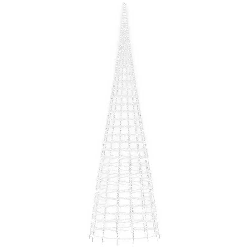 LED Kalėdų eglutė 3000 LED šaltai balta 800 cm