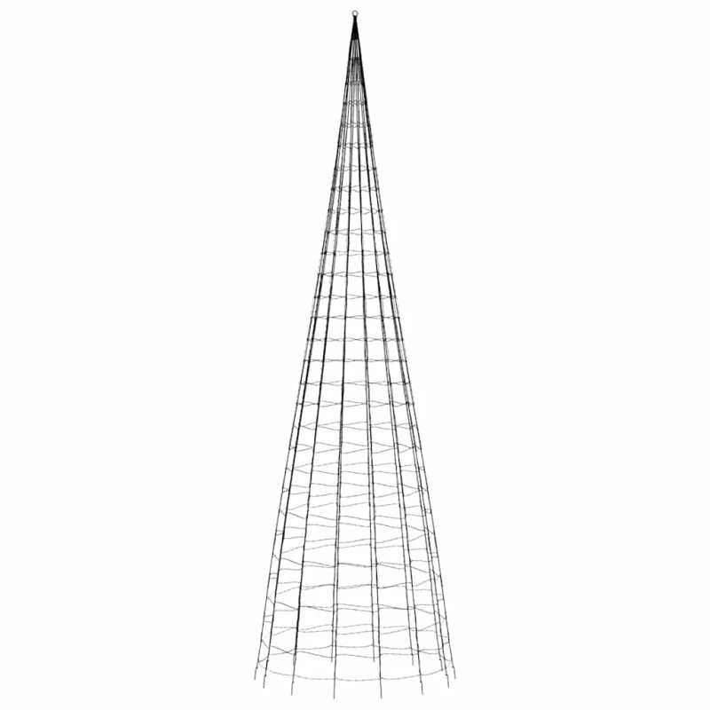 LED Kalėdų eglutė 3000 LED šaltai balta 800 cm