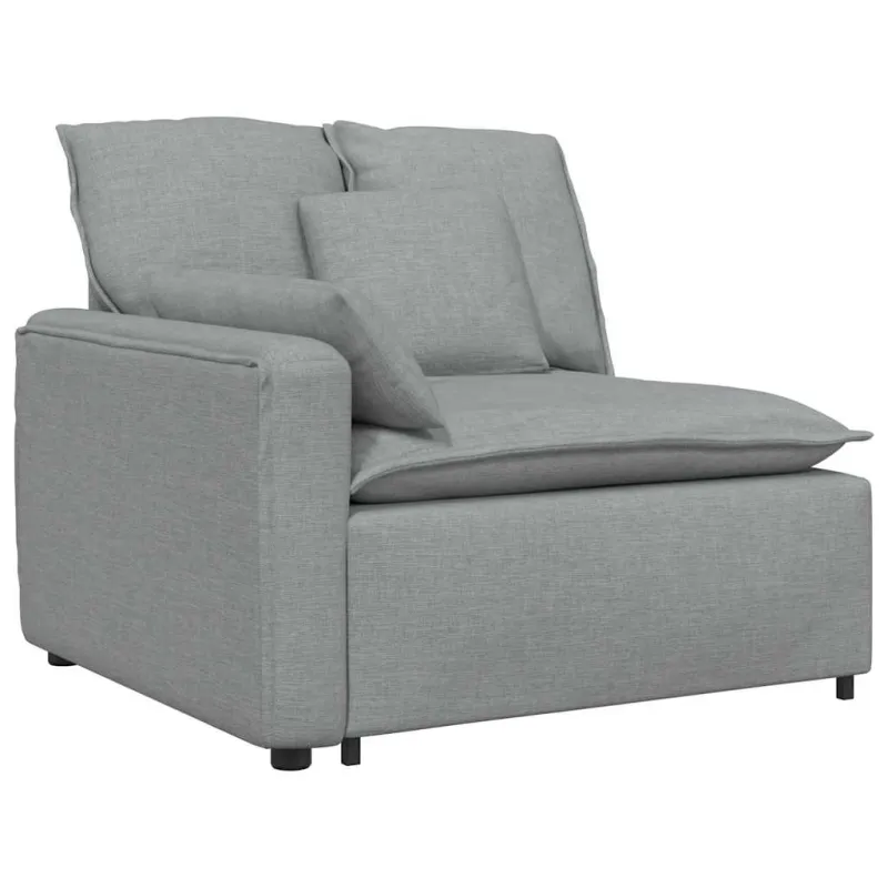 Modulinė sofa su pagalvėlėmis, šviesiai pilka