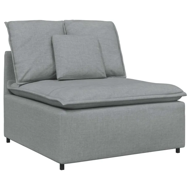 Modulinė sofa su pagalvėlėmis, šviesiai pilka
