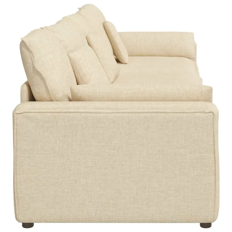 Modulinė sofa su pagalvėlėmis, kreminės spalvos