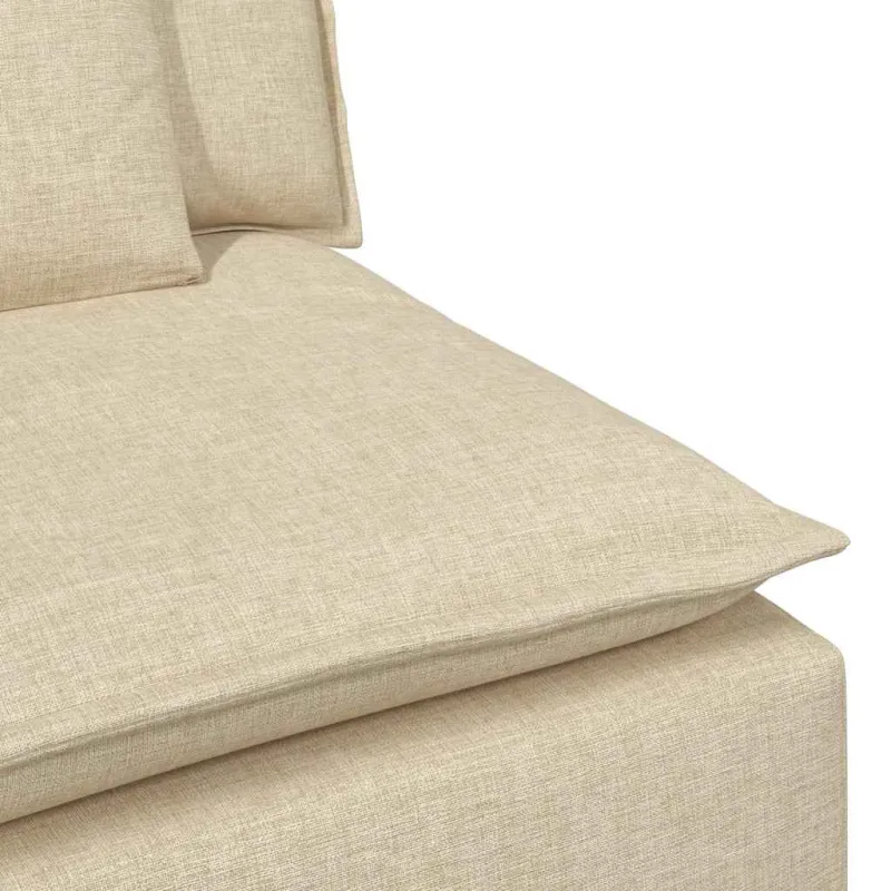 Modulinė sofa su pagalvėlėmis, kreminės spalvos