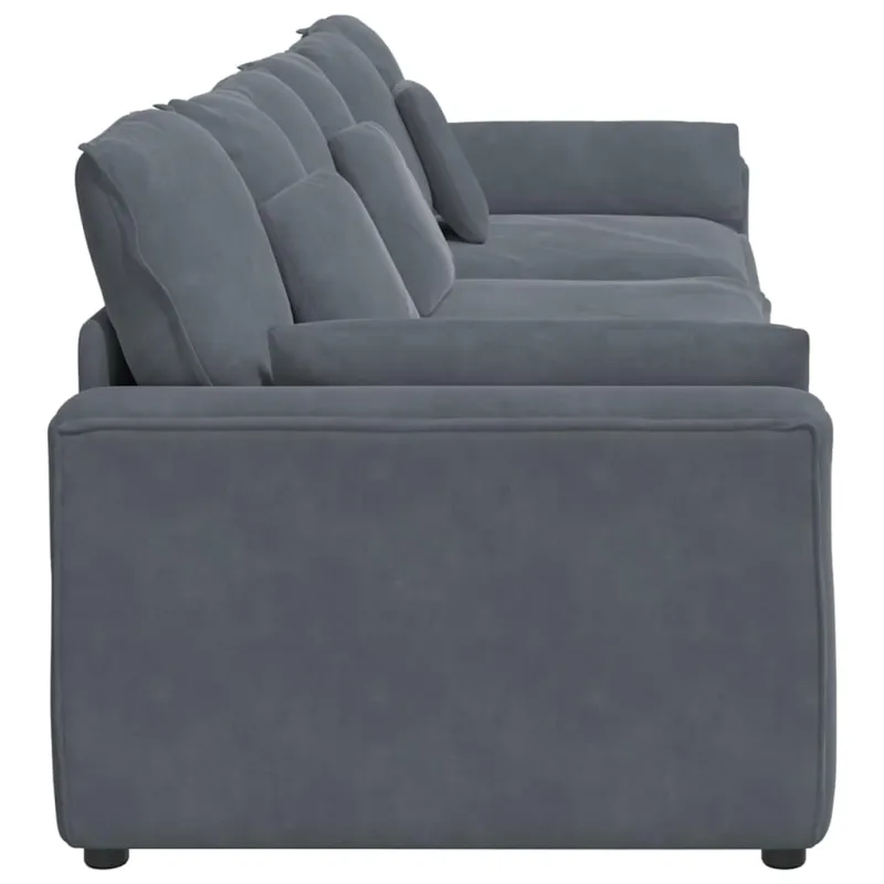 Modulinė sofa su pagalvėlėmis, tamsiai pilka