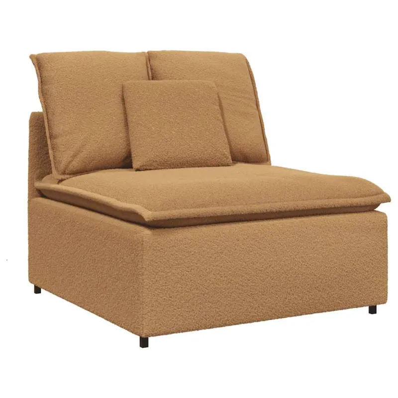 Modulinė sofa su pagalvėlėmis, smėlio spalvos