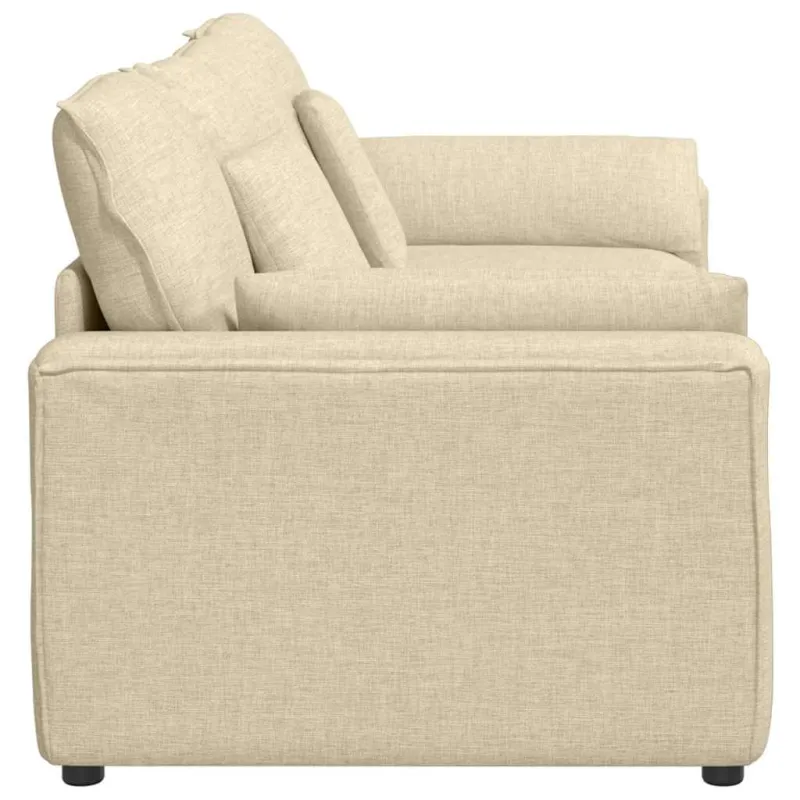 Modulinė sofa su pagalvėlėmis, kreminės spalvos