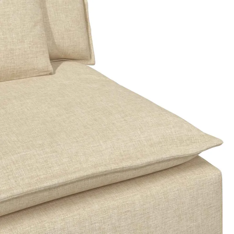 Modulinė sofa su pagalvėlėmis, kreminės spalvos