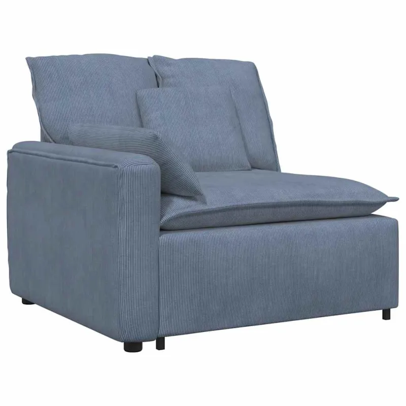 Modulinė sofa su pagalvėlėmis, mėlyna