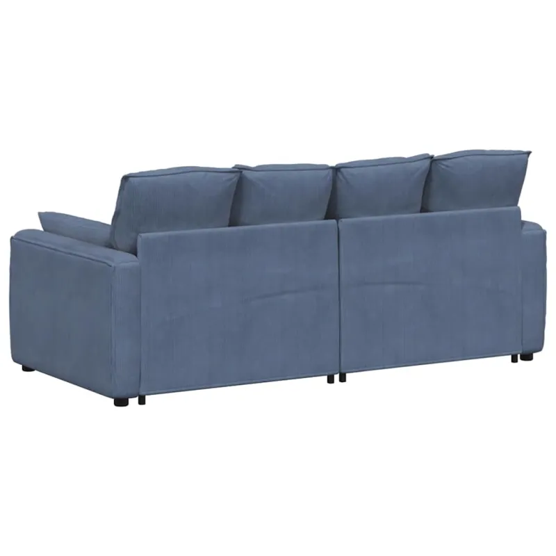 Modulinė sofa su pagalvėlėmis, mėlyna