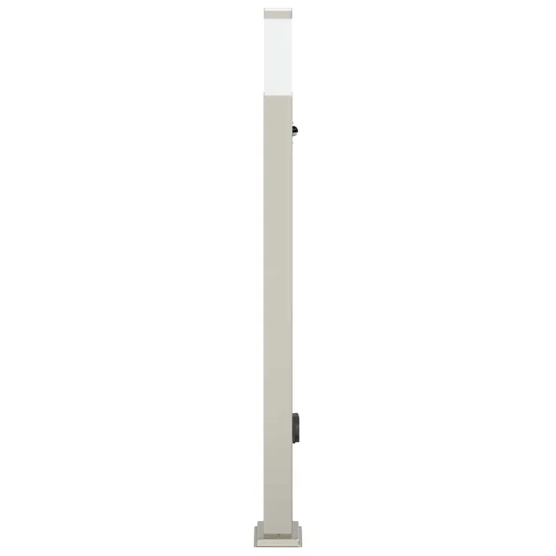 Apsauginis šviestuvas su jutikliu ir lizdu, 110 cm, nerūdijantis plienas, IP44
