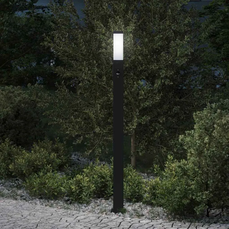 Apsauginis stulpelis su jutikliu, 110 cm, juodas, IP44