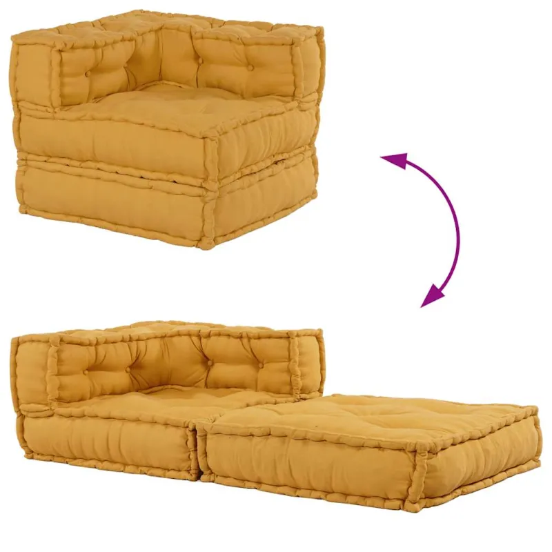 Modulinė sofa, geltona, 70x70x54 cm, audinys