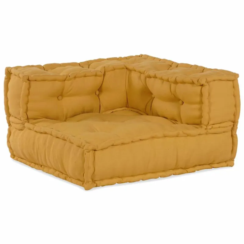 Dvivietė modulinė sofa, geltona, 140x70x36, audinys