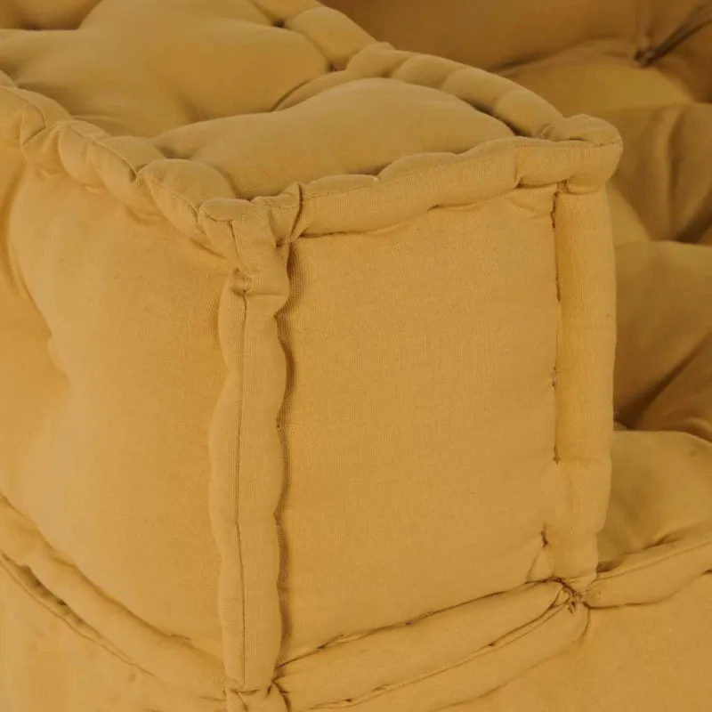 Dvivietė modulinė sofa, geltona, 140x70x36, audinys