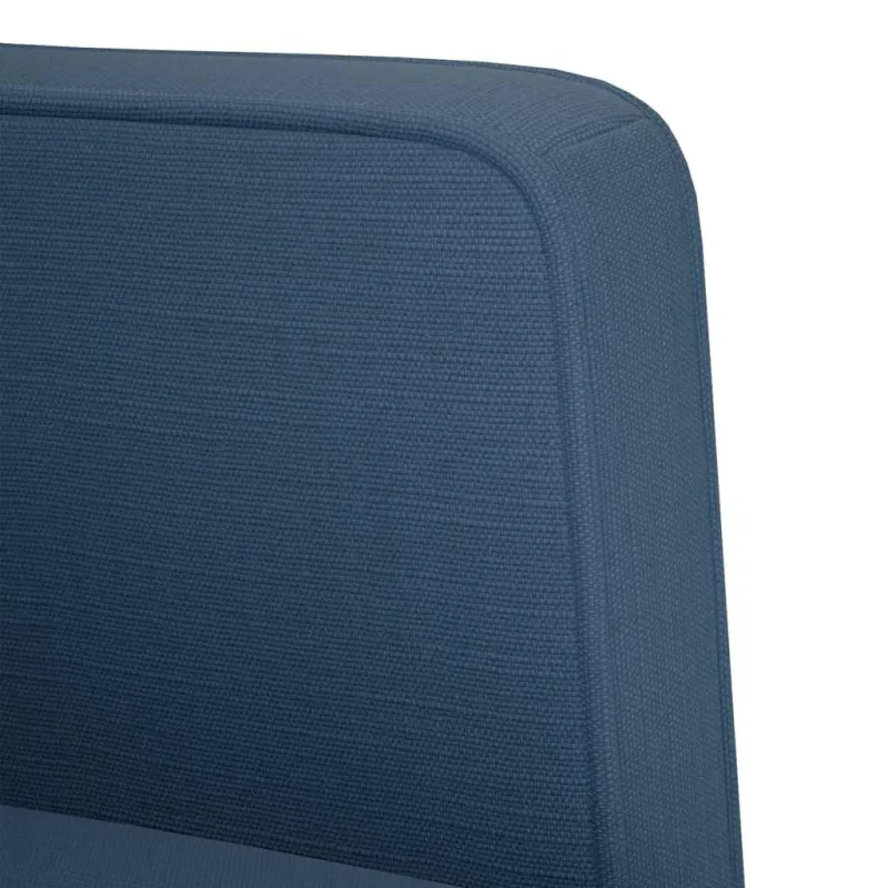 Sofa-kėdė su porankiais, mėlyna, 53 cm, audinys