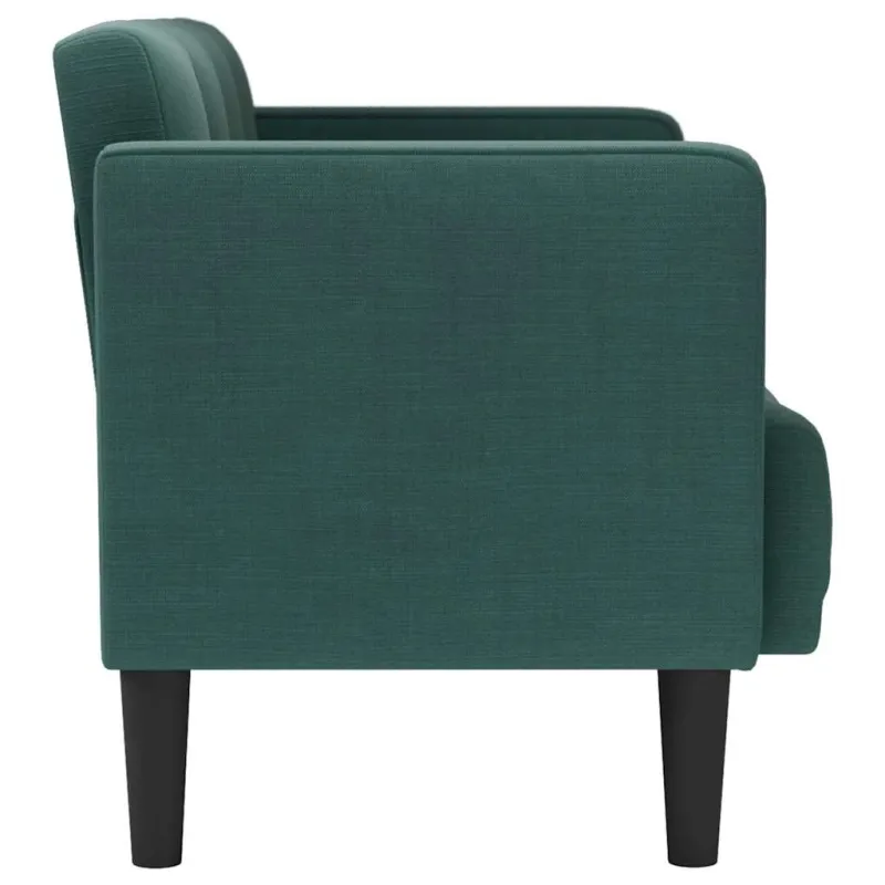Dvivietė sofa, tamsiai žalia, 111 cm, audinys