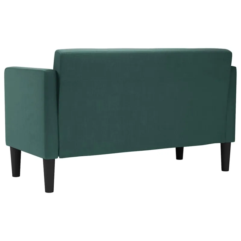 Dvivietė sofa, tamsiai žalia, 111 cm, audinys