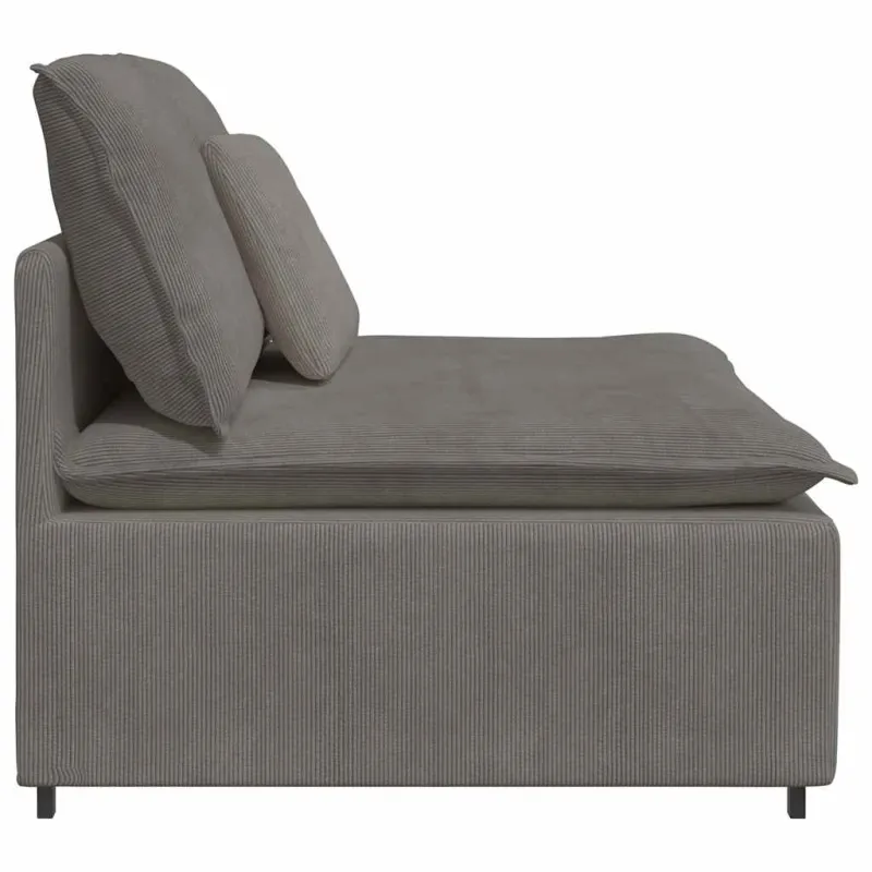 Modulinė sofa su pagalvėlėmis, šviesiai pilka, 100 cm