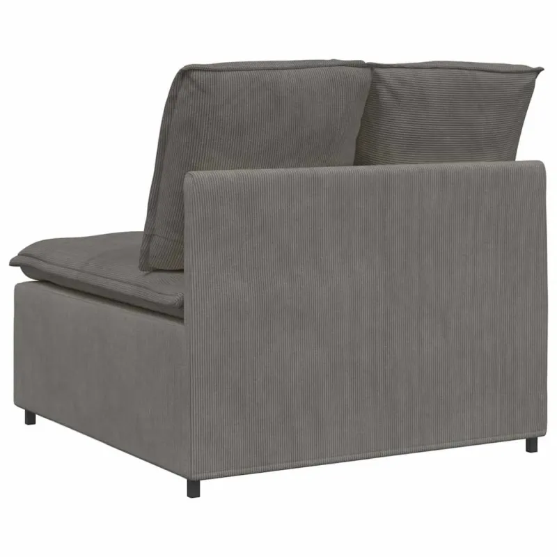 Modulinė sofa su pagalvėlėmis, šviesiai pilka, 100 cm