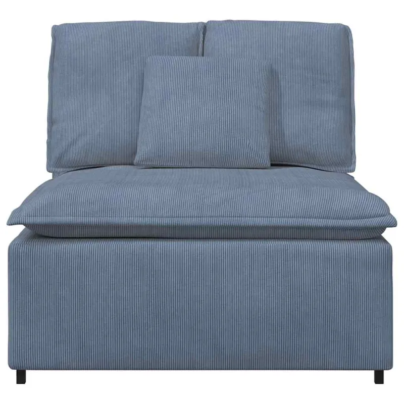 Modulinė sofa su pagalvėlėmis, mėlyna, 100 cm