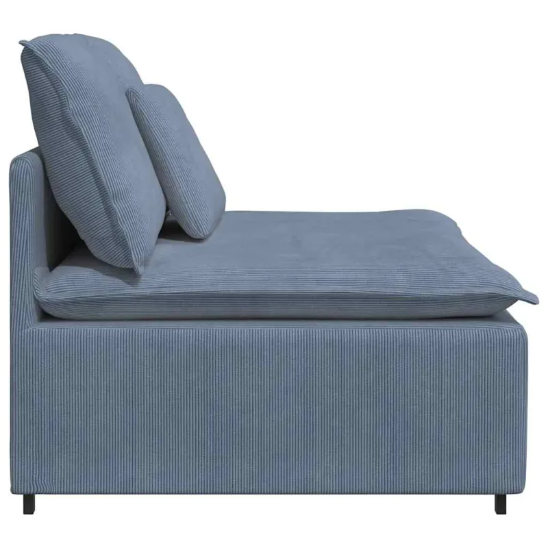 Modulinė sofa su pagalvėlėmis, mėlyna, 100 cm