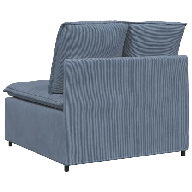 Modulinė sofa su pagalvėlėmis, mėlyna, 100 cm
