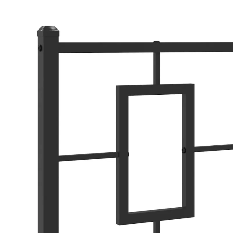 Metalinis keičiamas galvūgalis, juodas, 75 cm