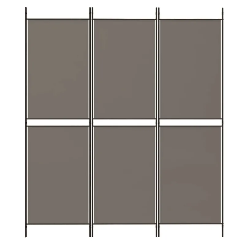 Kambario pertvara, 3 dalių, antracito, 150x220cm, audinys