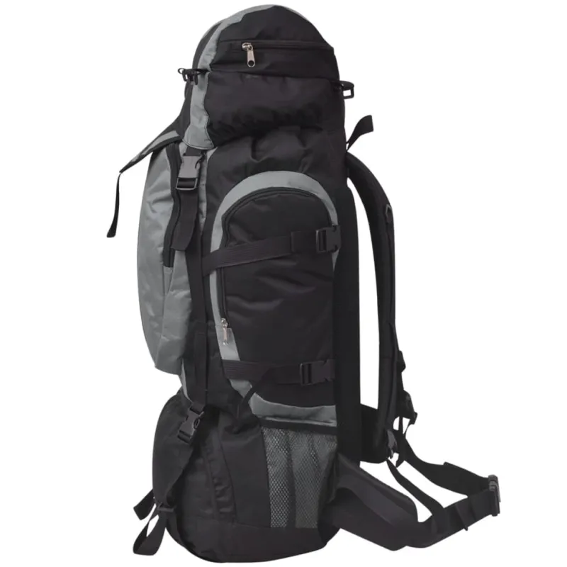 Turistinė kuprinė, XXL, 75 l, juoda/pilka