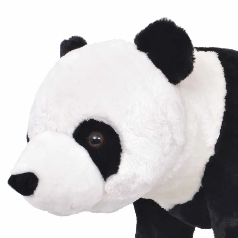 Stovintis pliušinis žaislas panda, juodas ir baltas, XXL