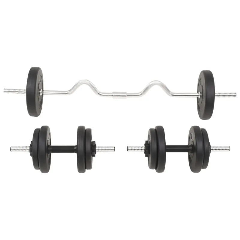 Štangos ir hantelių rinkinys, 30 kg