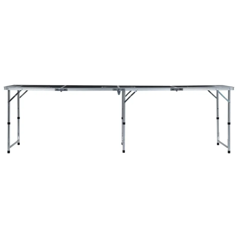 Beer Pong žaidimo stalas, juodas, 240 cm, sulankstomas