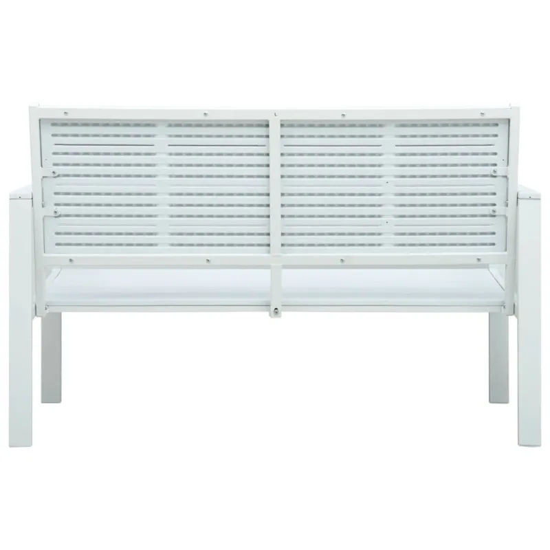 Sodo suoliukas, baltos spalvos, 120cm, HDPE, medienos imitacija