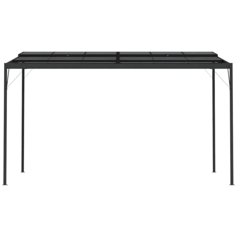 Pavėsinė su stogu, antracito, 4x3x2,5m, aliuminis ir plienas