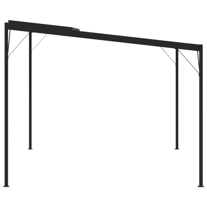 Pavėsinė su stogu, antracito, 4x3x2,5m, aliuminis ir plienas