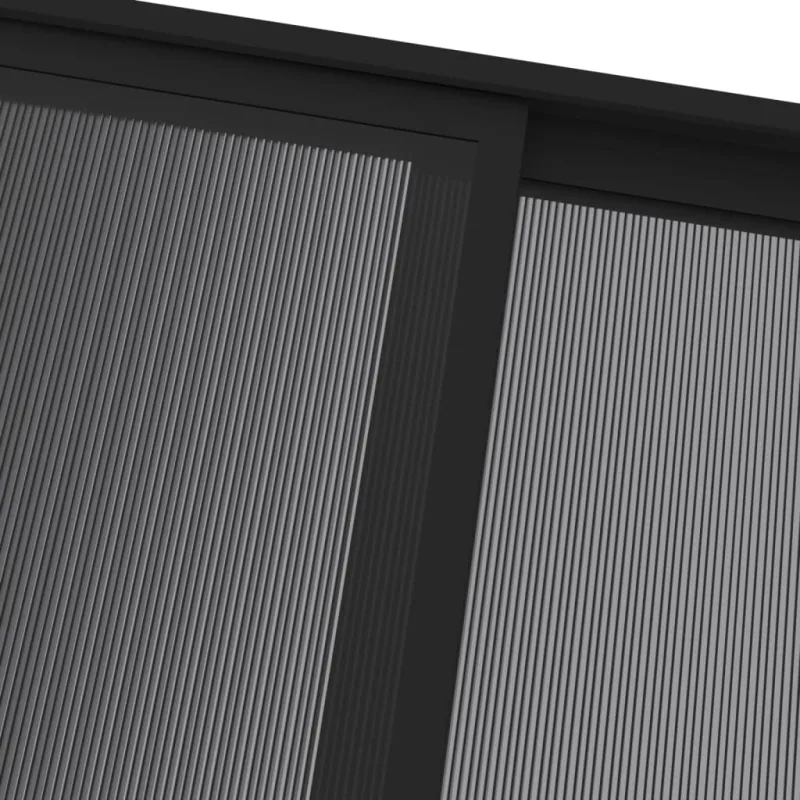 Pavėsinė su stogu, antracito, 4x3x2,5m, aliuminis ir plienas