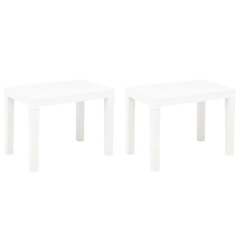 Sodo suoliukai, 2vnt., baltos spalvos, plastikas