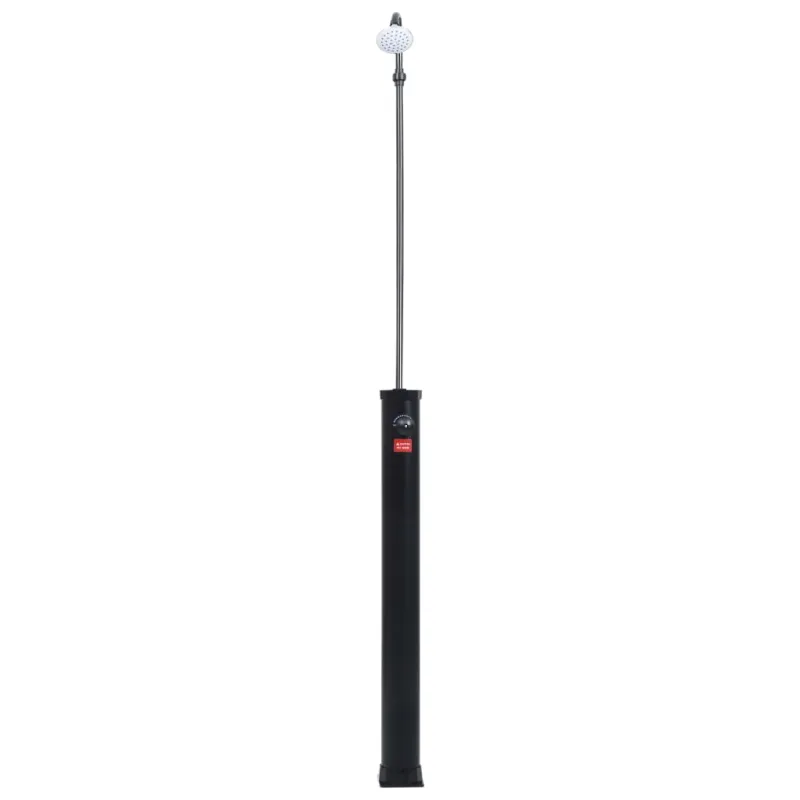 Saulės energija šildomas dušas, juodas, 215cm, 8 l