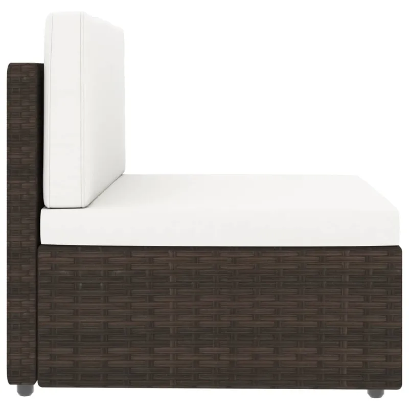 Modulinė dvivietė sofa, rudos spalvos, poliratanas