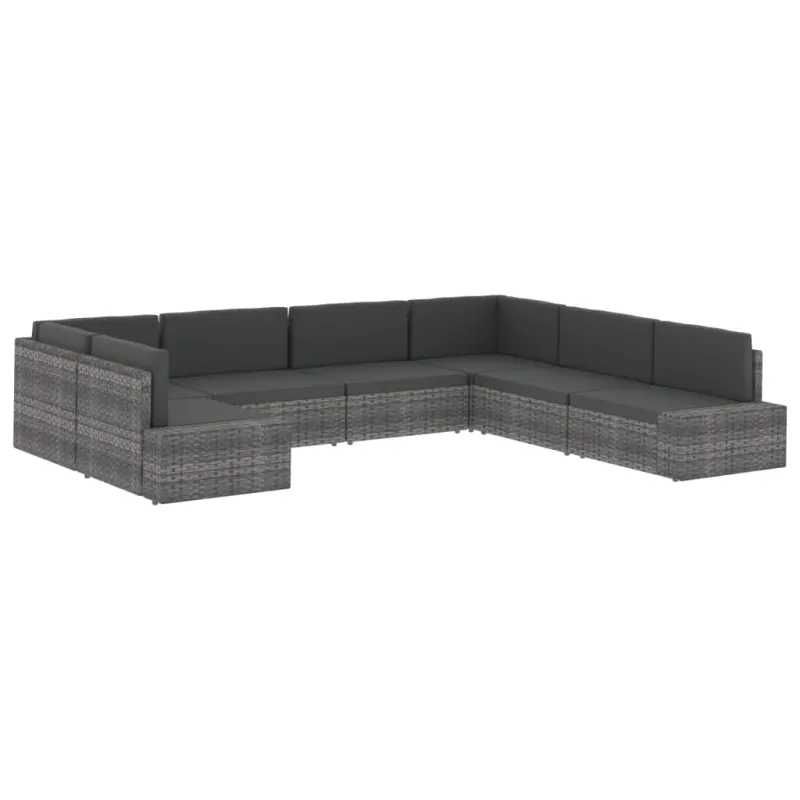 Modulinė dvivietė sofa, rudos spalvos, poliratanas