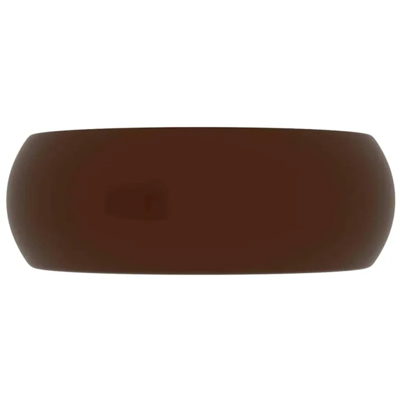 Prabangus praustuvas, matinis rudas, 40x15cm, keramika