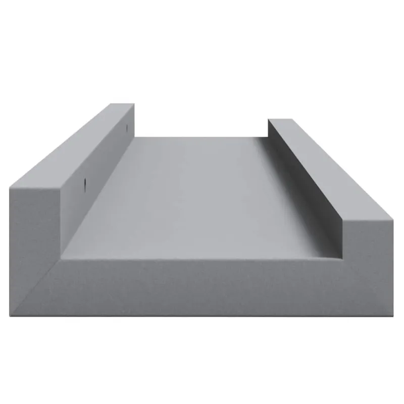 Lentynos nuotraukų rėmeliams, 2vnt., pilkos, 40x9x3cm, MDF