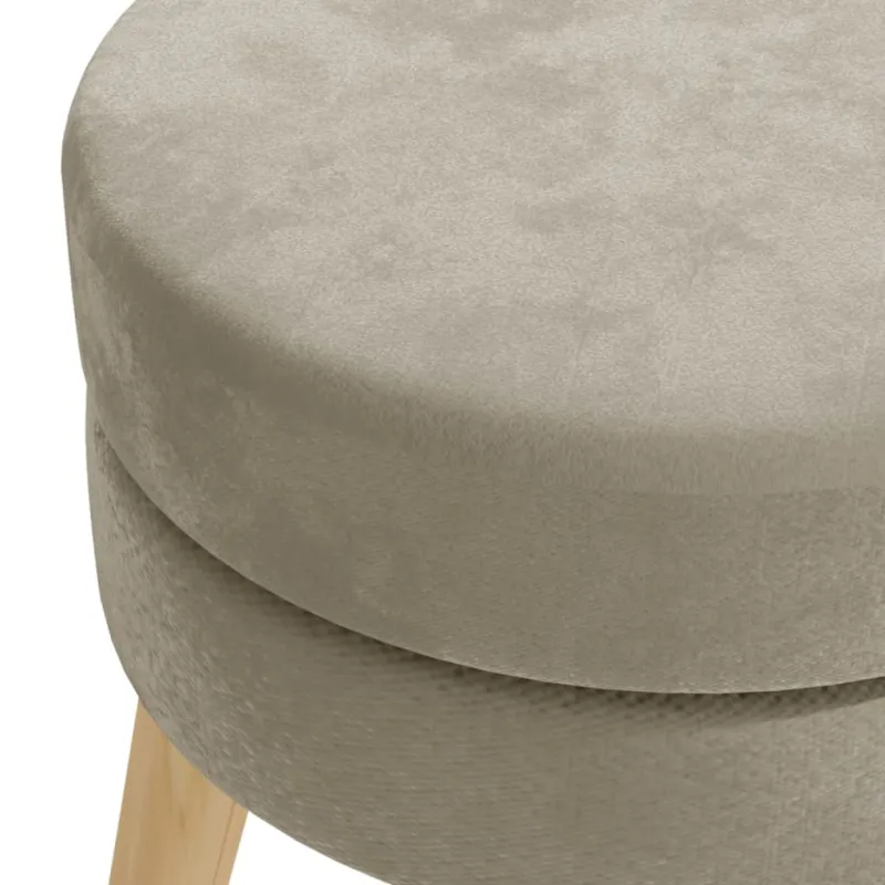 Pufas, tamsiai pilkos spalvos, aksomas, apskritas