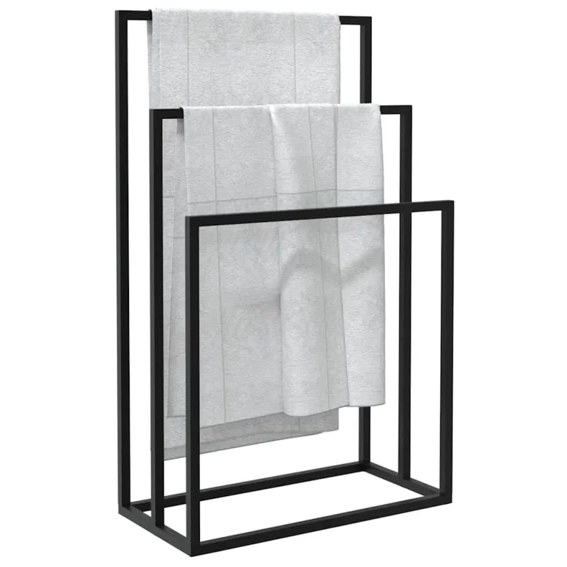 Pastatoma rankšluosčių kabykla, juoda, 48x24x79cm, geležis