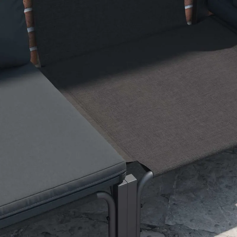 Sodo sohvaryhmä tyynyine 12 osaa, musta teräs