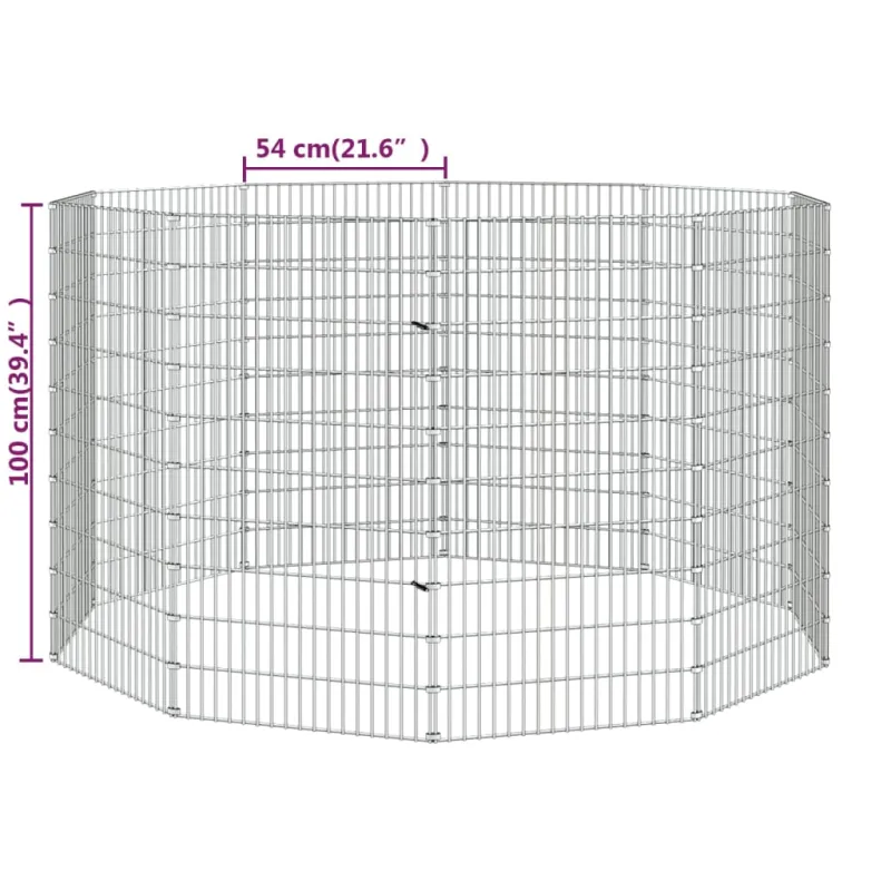 Aptvaras gyvūnams, 10 segmentų, 54x100cm, galvanizuota geležis