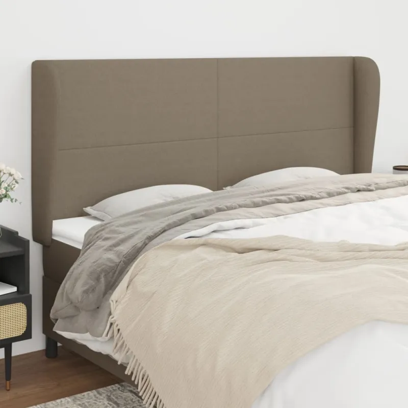 Galvūgalis su auselėmis, taupe, 163x23x118/128cm, audinys