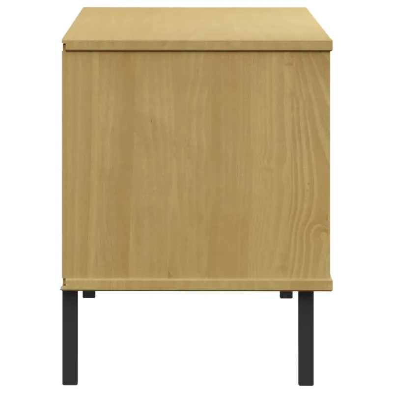 Batų lentyna su kojomis, ruda, 106x35x45cm, mediena, OSLO