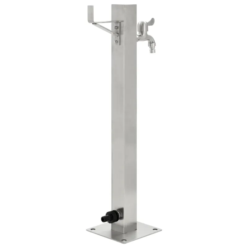 Vandens kolonėlė sodui, 65cm, nerūdijantis plienas, kvadratinė