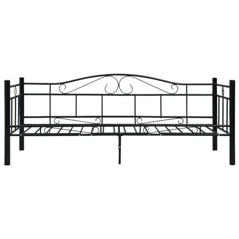 Lovos rėmas, juodos spalvos, 90x200cm, metalas